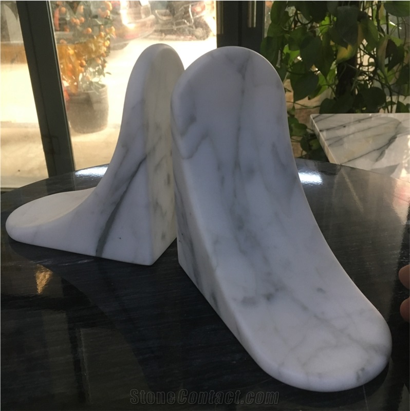 marble bookend carrara statuario hone decor frame